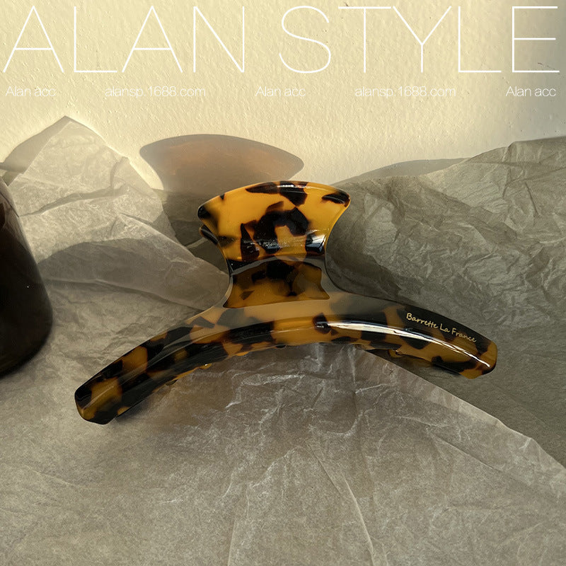 Wholesale French Acetate Curved Leopard Hair Clips